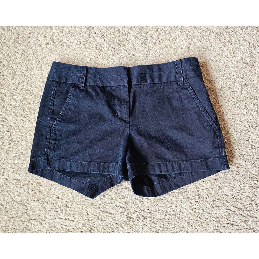 J Crew Womens Shorts Chino Dark Blue Black Shorts size 2 classiccore